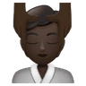 Person Getting Massage: Dark Skin Tone Emoji 💆🏿 image - Huawei Harmony OS style