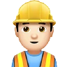 Man Construction Worker: Light Skin Tone Emoji 👷🏻‍♂️ image - Apple style
