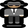 Person In Suit Levitating: Medium Skin Tone Emoji 🕴🏽 image - Microsoft Windows 10 Segoe UI Emoji style