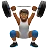 Person Lifting Weights: Medium-Dark Skin Tone