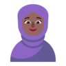 Woman With Headscarf: Medium-Dark Skin Tone Emoji 🧕🏾 image - Microsoft Classic 2D style