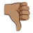 Thumbs Down: Medium Skin Tone