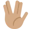 Vulcan Salute: Medium Skin Tone Emoji 🖖🏽 image - Twitter / X (Twemoji) style