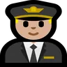 Man Pilot: Medium-Light Skin Tone Emoji 👨🏼‍✈️ image - Microsoft Windows 10 Segoe UI Emoji style