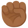 Raised Fist: Medium-Dark Skin Tone Emoji ✊🏾 image - Google Noto Color style