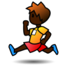 Person Running: Dark Skin Tone Emoji 🏃🏿 image - Emojidex style