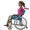 Woman In Manual Wheelchair: Medium-Dark Skin Tone Emoji 👩🏾‍🦽 image - WhatsApp style