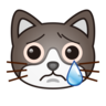 Emoji Síró macska arca 😿 image - Emojidex style