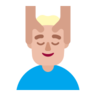 Man Getting Massage: Medium-Light Skin Tone Emoji 💆🏼‍♂️ image - Microsoft Classic 2D style