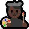 Man Artist: Dark Skin Tone Emoji 👨🏿‍🎨 image - Microsoft Windows 10 Segoe UI Emoji style