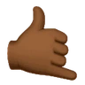 Call Me Hand: Medium-Dark Skin Tone Emoji 🤙🏾 image - Huawei Harmony OS style