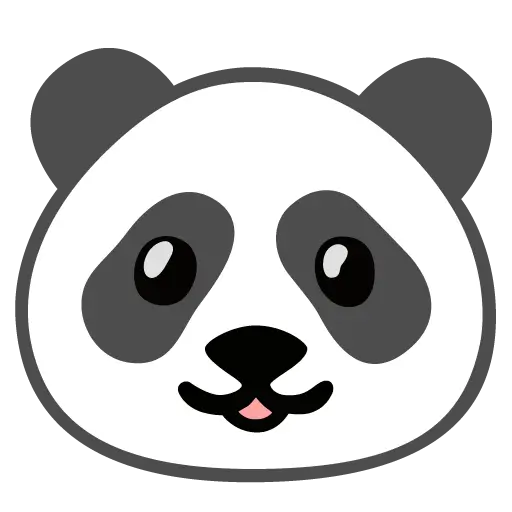 ใบหน้าหมีแพนด้า