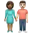 Woman And Man Holding Hands: Medium-Dark Skin Tone, Light Skin Tone