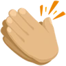 Clapping Hands: Medium-Light Skin Tone Emoji 👏🏼 image - Facebook Messenger (2016) style