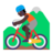 Person Mountain Biking: Dark Skin Tone