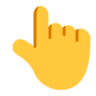 Emoji Fehér felfelé mutató backhand index 👆 image - Microsoft Classic 2D style