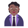 Office Worker: Medium-Dark Skin Tone Emoji 🧑🏾‍💼 image - Microsoft Classic 2D style