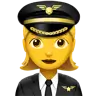 Woman Pilot Emoji 👩‍✈️ image - Apple style