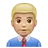 Man Office Worker: Medium-Light Skin Tone