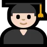 Man Student: Light Skin Tone Emoji 👨🏻‍🎓 image - Microsoft Windows 10 Segoe UI Emoji style