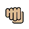 Oncoming Fist: Medium-Light Skin Tone Emoji 👊🏼 image - OpenMoji style