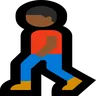 Person Walking: Medium-Dark Skin Tone Emoji 🚶🏾 image - Microsoft Windows 10 Segoe UI Emoji style
