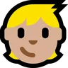 Child: Medium-Light Skin Tone Emoji 🧒🏼 image - Microsoft Windows 10 Segoe UI Emoji style