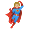 Woman Superhero: Medium-Light Skin Tone Emoji 🦸🏼‍♀️ image - Google Noto Color style