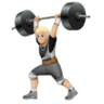 Person Lifting Weights: Medium-Light Skin Tone Emoji 🏋🏼 image - Huawei Harmony OS style