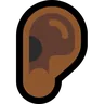 Ear: Medium-Dark Skin Tone Emoji 👂🏾 image - Microsoft Windows 10 Segoe UI Emoji style