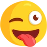 Emoji Față cu limbaj tăiat și ochi încrețiți 😜 image - Facebook Messenger (2016) style