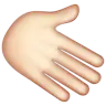 Rightwards Hand: Light Skin Tone Emoji 🫱🏻 image - WhatsApp style