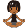 Woman In Lotus Position: Medium-Dark Skin Tone Emoji 🧘🏾‍♀️ image - Emojidex style