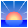 Sunrise Emoji 🌅 image - SoftBank style