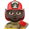 Firefighter: Dark Skin Tone Emoji 🧑🏿‍🚒 image - Apple style