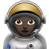 Woman Astronaut: Dark Skin Tone Emoji 👩🏿‍🚀 image - Apple style