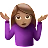 Woman Shrugging: Medium Skin Tone