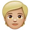 Person: Medium-Light Skin Tone Emoji 🧑🏼 image - WhatsApp style