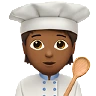 Cook: Medium-Dark Skin Tone Emoji 🧑🏾‍🍳 image - Apple style