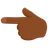 Backhand Index Pointing Left: Medium-Dark Skin Tone