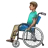 Man In Manual Wheelchair: Medium Skin Tone