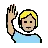 Person Raising Hand: Medium-Light Skin Tone