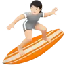 Person Surfing: Light Skin Tone Emoji 🏄🏻 image - Apple style