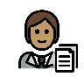 Office Worker: Medium Skin Tone Emoji 🧑🏽‍💼 image - OpenMoji style