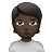 Person Pouting: Dark Skin Tone