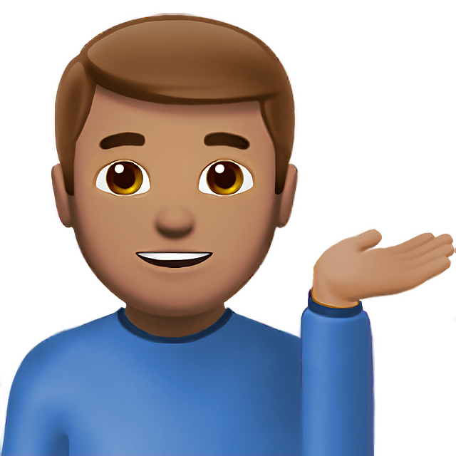 Man Tipping Hand: Medium Skin Tone