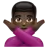 Man Gesturing No: Dark Skin Tone