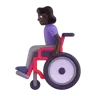 Woman In Manual Wheelchair: Dark Skin Tone Emoji 👩🏿‍🦽 image - Microsoft 3D Fluent style