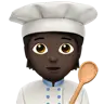 Cook: Dark Skin Tone Emoji 🧑🏿‍🍳 image - Apple style