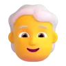 Person: White Hair Emoji 🧑‍🦳 image - Microsoft 3D Fluent style